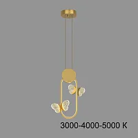 Светильник подвесной BABETTA GEOMETRY C Brass Трехцветный свет 212868-23 ImperiumLoft прозрачный 3 лампы, основание латунь в стиле современный 