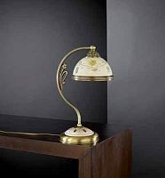 Настольная лампа P 6808 P Reccagni Angelo жёлтая 1 лампа, основание античное бронза латунь дерево металл в стиле классический 