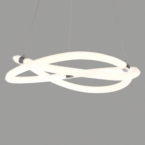 Люстра подвесная LED Line 6608 Mantra белая на 1 лампа, основание серое никель в стиле современный кольца фото 3
