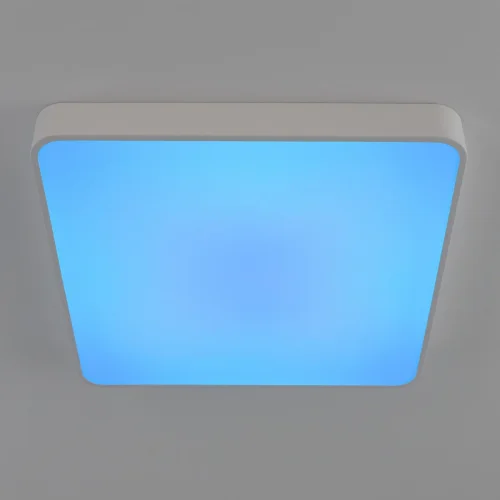 Светильник потолочный LED RGB с пультом Купер CL724K95G0 Citilux белый 1 лампа, основание белое в стиле современный хай-тек минимализм с пультом квадраты фото 4