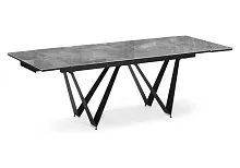 Керамический стол Марвин 160(220)х90х76 серый глняец / черный 571394 Woodville столешница серая из керамика