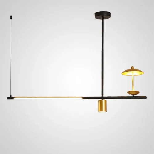 Светильник подвесной HETLEY B L4 Gold Black 203911-23 ImperiumLoft чёрный на 4 лампы, основание золотое в стиле современный фото 15