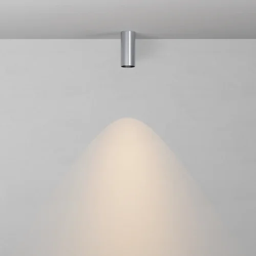 Светильник потолочный Фокус / FOCUS LED 12 Вт 2700 К 50° C056CL-L12W2.7K-W-PT Maytoni платина на 1 лампу, основание платина в стиле современный хай-тек трубочки фото 4