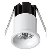 Светильник точечный LED DOT 357698 Novotech белый 1 лампа, основание белое в стиле современный 