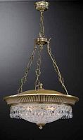 Люстра подвесная  L 6210/4 Reccagni Angelo белая на 4 лампы, основание античное бронза в стиле классика 