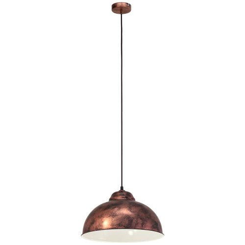 Светильник подвесной TRURO 2 49248 Eglo медь 1 лампа, основание коричневое красное медь в стиле лофт 