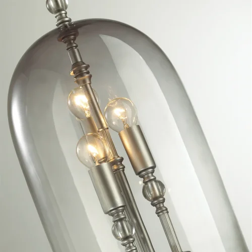 Светильник подвесной Bell 4882/3 Odeon Light серый прозрачный 3 лампы, основание матовое серебро в стиле классический  фото 3