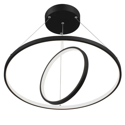 Светильник подвесной LED V4676-1/2S Vitaluce без плафона 1 лампа, основание чёрное в стиле хай-тек кольца фото 3