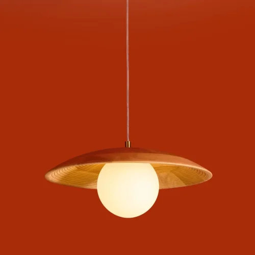 Светильник подвесной Albero FR5589PL-01T Freya коричневый белый на 1 лампу, основание латунь в стиле современный кантри фото 10