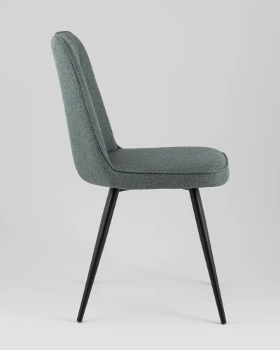 Стул Hedd, зеленый, сиденье УТ000040530 Stool Group, зелёный/рогожка, ножки/металл/чёрный, размеры - *855**** фото 6
