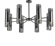 Люстра потолочная Farol 4481-16P Favourite чёрная на 16 ламп, основание чёрное в стиле современный 