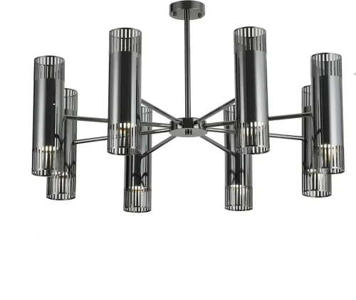 Люстра потолочная Farol 4481-16P Favourite чёрная на 16 ламп, основание чёрное в стиле современный 