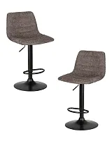 Стул барный набор 2 шт. SET-2 5037_BlackBase-LM TRAVIS, цвет сиденья какао (VIVALDI43), цвет основания черный Dobrin, /текстиль, ножки/металл/чёрный, размеры - 920*1130***470*490 Стул барный набор 2 шт. SET-2 5037_BlackBase-LM TRAVIS, цвет сиденья какао (VIVALDI43), цвет основания черный Dobrin, /текстиль, ножки/металл/чёрный, размеры - 920*1130***470*490