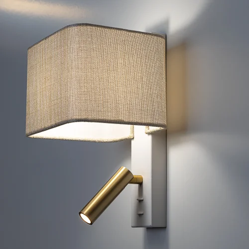 Бра с выключателем Dekart CL704482 Citilux бежевый на 1 лампу, основание бронзовое белое в стиле современный кантри для чтения фото 4 Бра с выключателем Dekart CL704482 Citilux бежевый на 1 лампу, основание бронзовое белое в стиле современный кантри для чтения фото 4