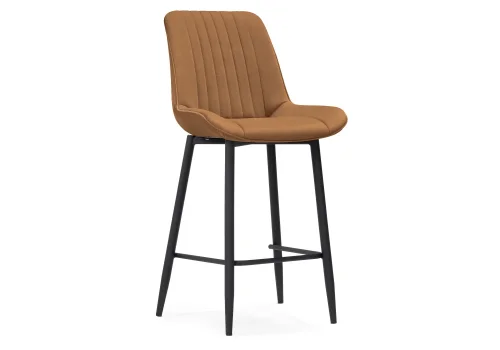 Полубарный стул Седа К кирпичный / черный 571400 Woodville, кирпичный/велюр, ножки/металл/чёрный, размеры - ****490*570