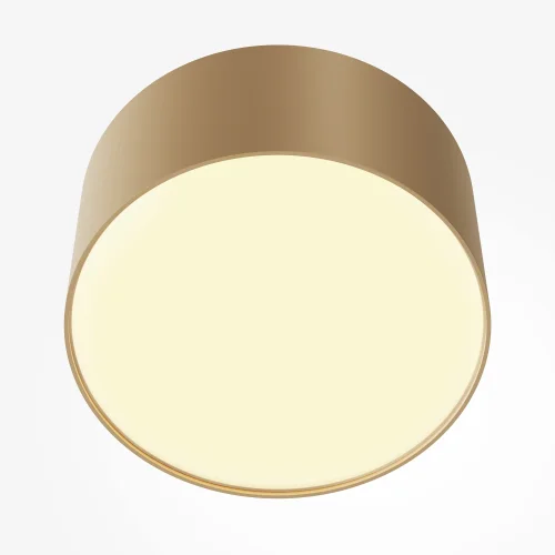 Светильник накладной LED Zon C032CL-12W2.7K-RD-MG Maytoni белый на 1 лампу, основание матовое золото в стиле современный хай-тек круглый фото 2