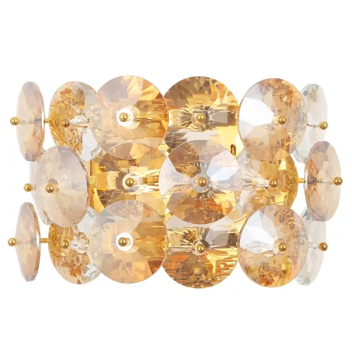Бра CRYSTAL AP2 GOLD Crystal Lux янтарный прозрачный на 2 лампы, основание золотое в стиле современный  фото 2