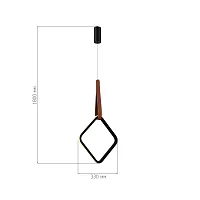 Светильник подвесной LED Shape SL6131.423.12 ST-Luce чёрный на 1 лампу, основание чёрное в стиле минимализм 
