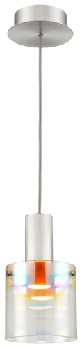 Светильник подвесной LED 248-226-01 Velante прозрачный 1 лампа, основание серебряное в стиле современный 