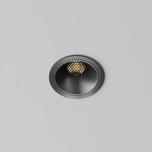 Светильник точечный LED Alfa LED DL043-01-10W3K-RD-B-1 Maytoni чёрный на 1 лампу, основание чёрное в стиле современный хай-тек круглый фото 3