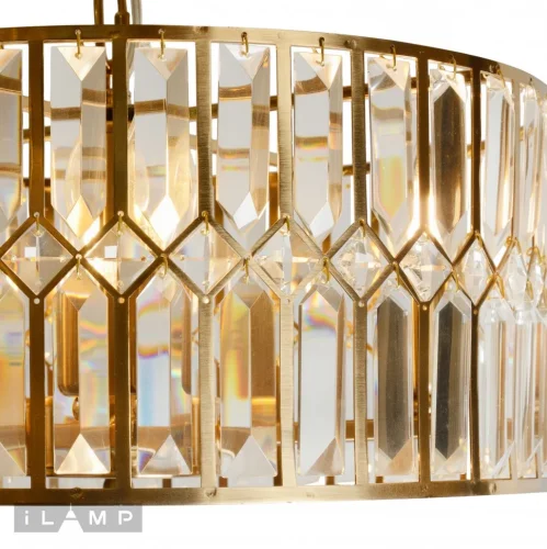Люстра подвесная Form 6122-420 GD iLamp прозрачная на 4 лампы, основание золотое в стиле американский современный  фото 3