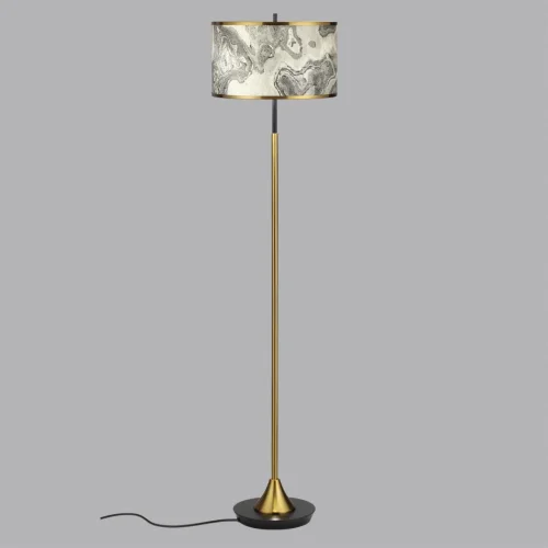Торшер Bergi 5064/2F Odeon Light серый бежевый на 2 лампы, основание чёрное античное бронза в стиле современный фото 6