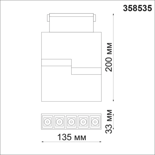 Трековый светильник LED для низковольтного шинопровода Kit 358535 Novotech чёрный для шинопроводов серии Kit чёрный фото 2