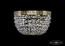 Бра 19111B/20IV G Bohemia Ivele Crystal прозрачный 1 лампа, основание золотое в стиле классика sp