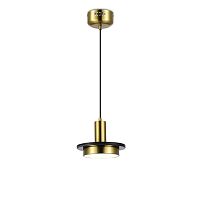 Светильник подвесной LED Solumn V10503-PL Moderli золотой 1 лампа, основание золотое в стиле модерн 