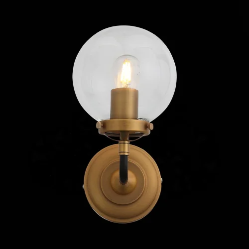 Бра Varieta SL234.401.01 ST-Luce прозрачный на 1 лампу, основание чёрное в стиле лофт 
