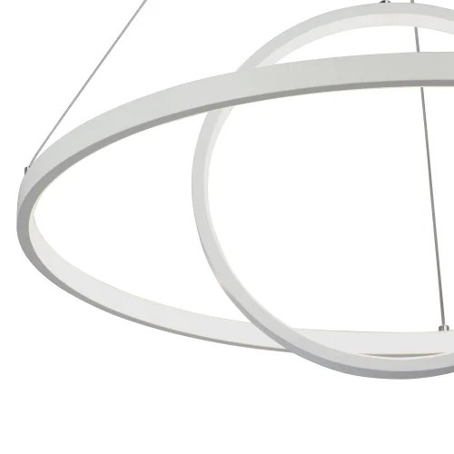 Светильник подвесной LED V4676-0/2S Vitaluce без плафона 1 лампа, основание белое в стиле хай-тек кольца фото 2