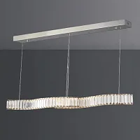Светильник подвесной BERTOLDA LONG B Chrome 220716-23 ImperiumLoft прозрачный на 2 лампы, основание хром в стиле современный 