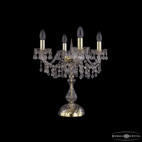 Настольная лампа 1410L/4/141-47 G V0300 Bohemia Ivele Crystal без плафона 4 лампы, основание золотое металл хрусталь в стиле классический виноград