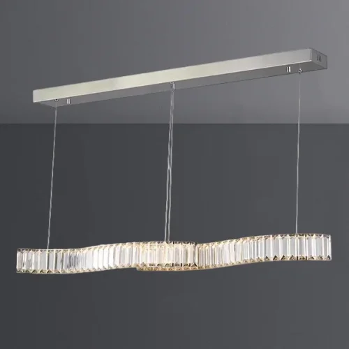 Светильник подвесной BERTOLDA LONG B Chrome 220716-23 ImperiumLoft прозрачный на 2 лампы, основание хром в стиле современный 