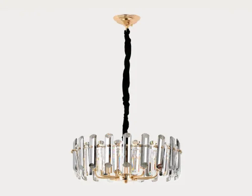 Люстра подвесная Traditional TR5304 Ambrella light прозрачная на 8 ламп, основание золотое в стиле классический  фото 7