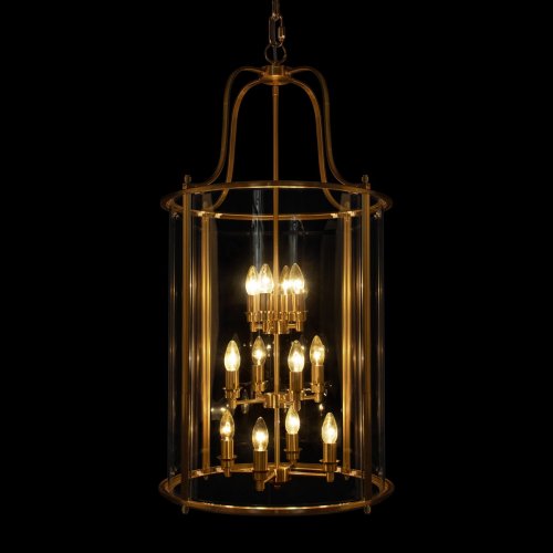 Светильник подвесной Lighthouse 10456/12 AB LOFT IT прозрачный на 12 ламп, основание бронзовое в стиле классический арт-деко фото 4 Светильник подвесной Lighthouse 10456/12 AB LOFT IT прозрачный на 12 ламп, основание бронзовое в стиле классический арт-деко фото 4