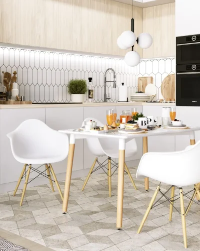 Стол обеденный OSLO NEW 120*80, белый УТ000038925 Stool Group столешница белая из мдф фото 2