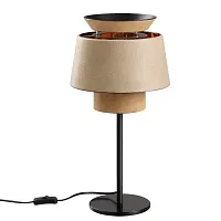 Настольная лампа Kressa 4992/1T Odeon Light бежевая 1 лампа, основание чёрное металл в стиле современный 