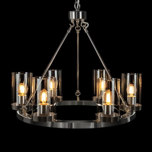 Люстра подвесная Candlelight 10437/570 LOFT IT прозрачная на 6 ламп, основание никель в стиле современный кантри замковый фото 4