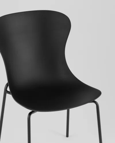 Стул Shaya, пластик черный УТ000040181 Stool Group, чёрный/пластик, ножки/металл/чёрный, размеры - *835**** фото 2