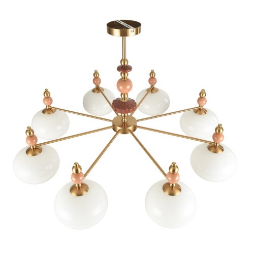 Люстра потолочная Piccolo 8425/8C Lumion белая на 8 ламп, основание бронзовое в стиле классический фото 5 Люстра потолочная Piccolo 8425/8C Lumion белая на 8 ламп, основание бронзовое в стиле классический фото 5