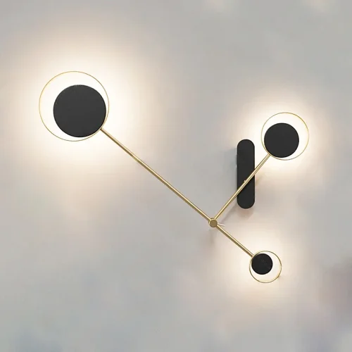 Настенный светильник TINT TRIO B 211954-26 ImperiumLoft чёрный на 3 лампы, основание золотое в стиле современный  фото 11