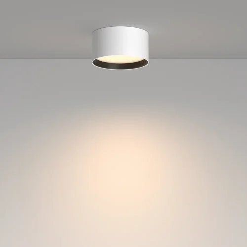 Светильник накладной LED Glare C091CL-12W3K-W Maytoni белый на 1 лампу, основание белое в стиле современный фото 2