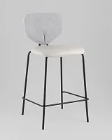 Стул полубарный Masey, серый, с серой экокожей УТ000039583 Stool Group, серый/рогожка, ножки/металл/чёрный, размеры - *****