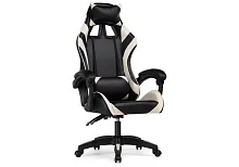Кресло игровое Rodas black / cream 15243 Woodville, бежевый/искусственная кожа, ножки/пластик/чёрный, размеры - *1310***670*600