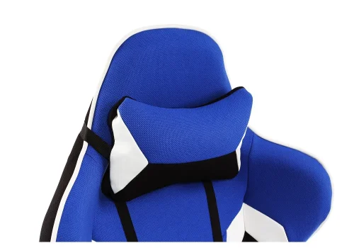 Кресло игровое Prime черное / синее 1860 Woodville, синий/ткань, ножки/металл/чёрный, размеры - *1310***700*700 фото 5