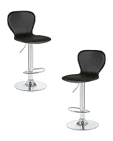 Стул барный набор 2 шт. SET-2 2640-LM ELISA, цвет сиденья черный, цвет основания хром Dobrin, /экокожа, ножки/металл/хром, размеры - 860*1070***390*480 Стул барный набор 2 шт. SET-2 2640-LM ELISA, цвет сиденья черный, цвет основания хром Dobrin, /экокожа, ножки/металл/хром, размеры - 860*1070***390*480