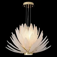 Люстра подвесная ARTICHOKE SP8+1 GOLD Crystal Lux прозрачная на 8 ламп, основание золотое в стиле классический Люстра подвесная ARTICHOKE SP8+1 GOLD Crystal Lux прозрачная на 8 ламп, основание золотое в стиле классический
