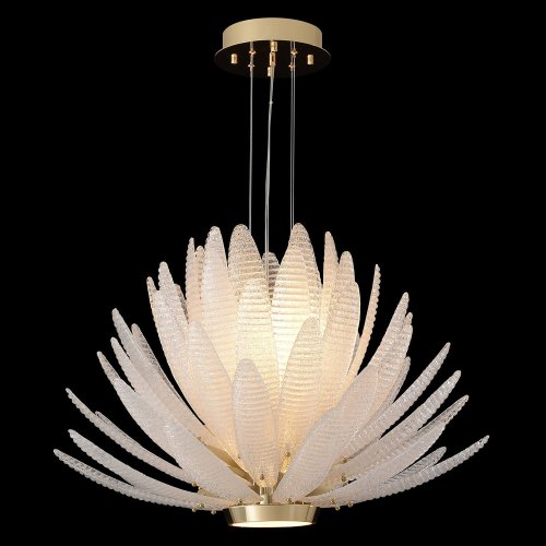 Люстра подвесная ARTICHOKE SP8+1 GOLD Crystal Lux прозрачная на 8 ламп, основание золотое в стиле классический 