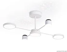 Люстра потолочная LED с пультом FL51631 Ambrella light белая на 1 лампа, основание белое в стиле хай-тек современный с пультом